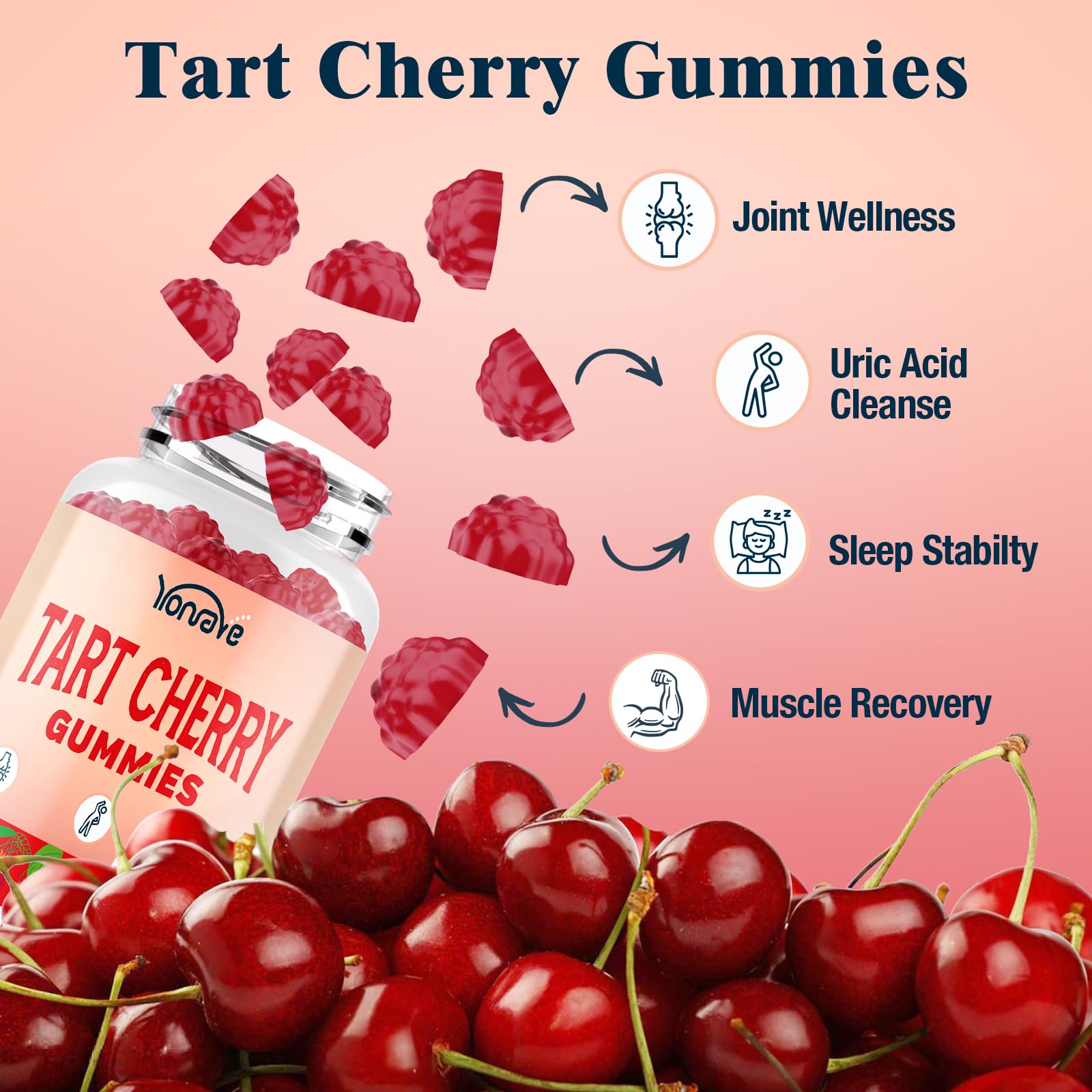 Yonrave Uric Acid Cleanse Gummies with mixed berry flavour