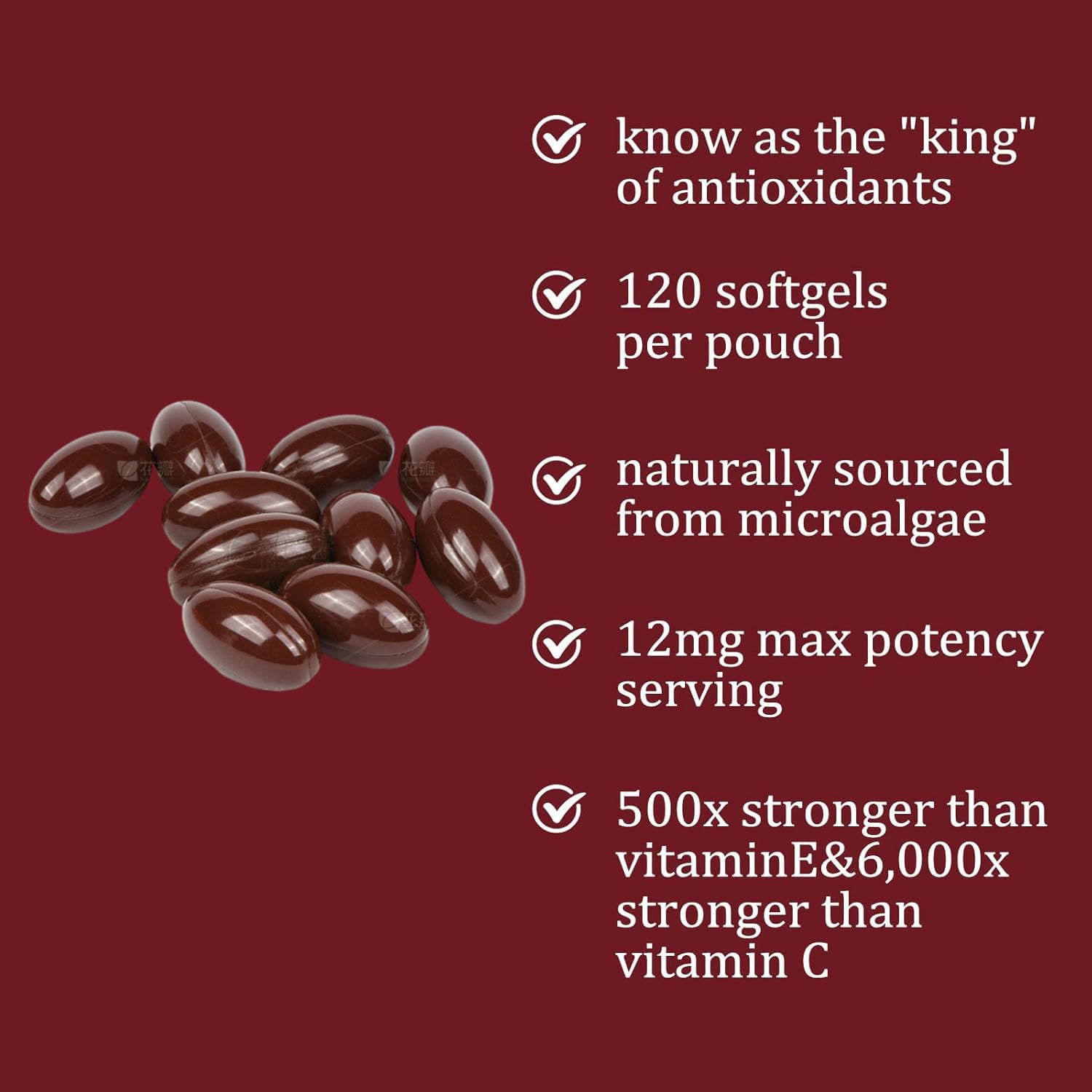 Yoqpoe Astaxanthin 12mg supplement with lifestyle background