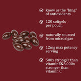 Yoqpoe Astaxanthin 12mg supplement with lifestyle background