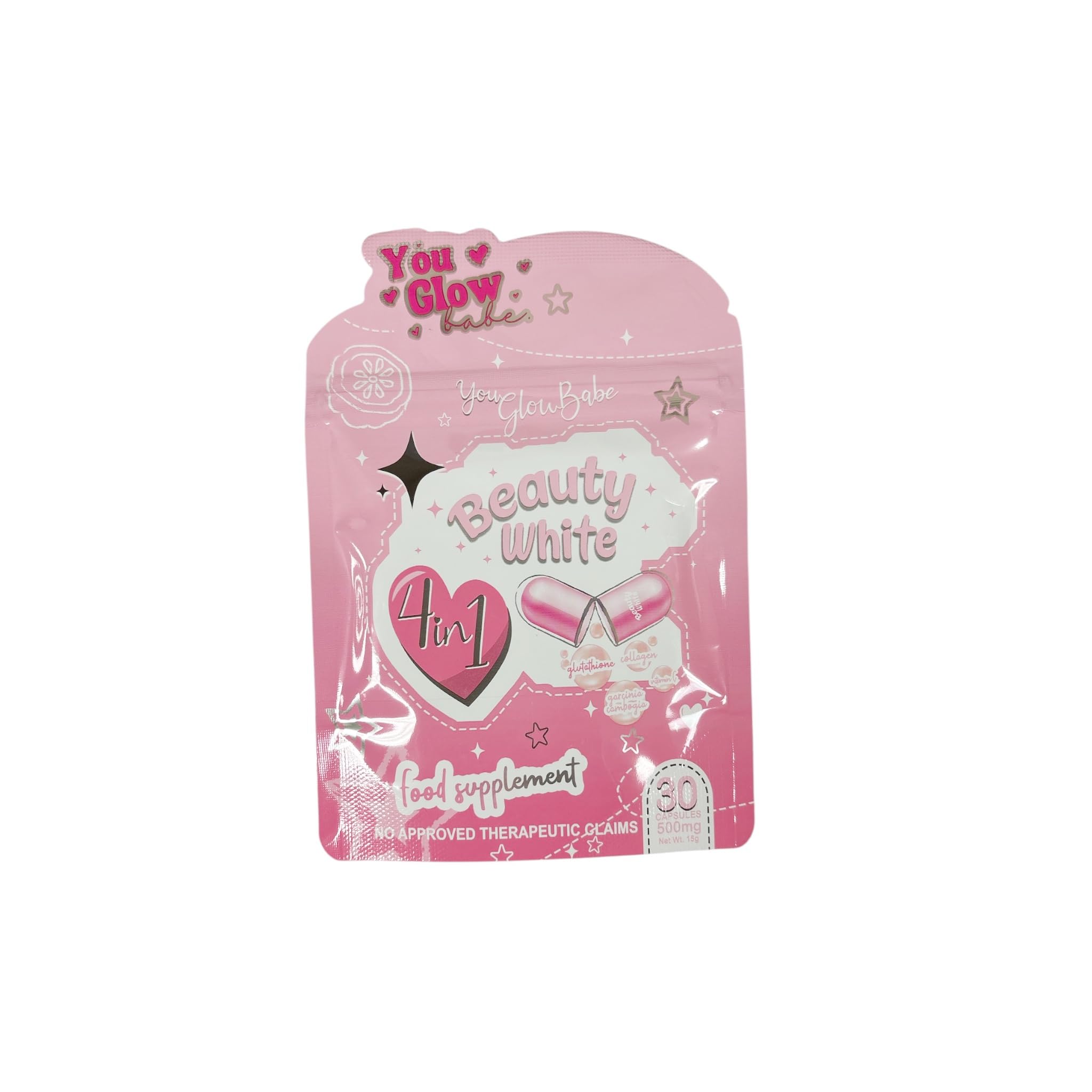 You Glow Babe Beauty White Glutathione Capsules front view