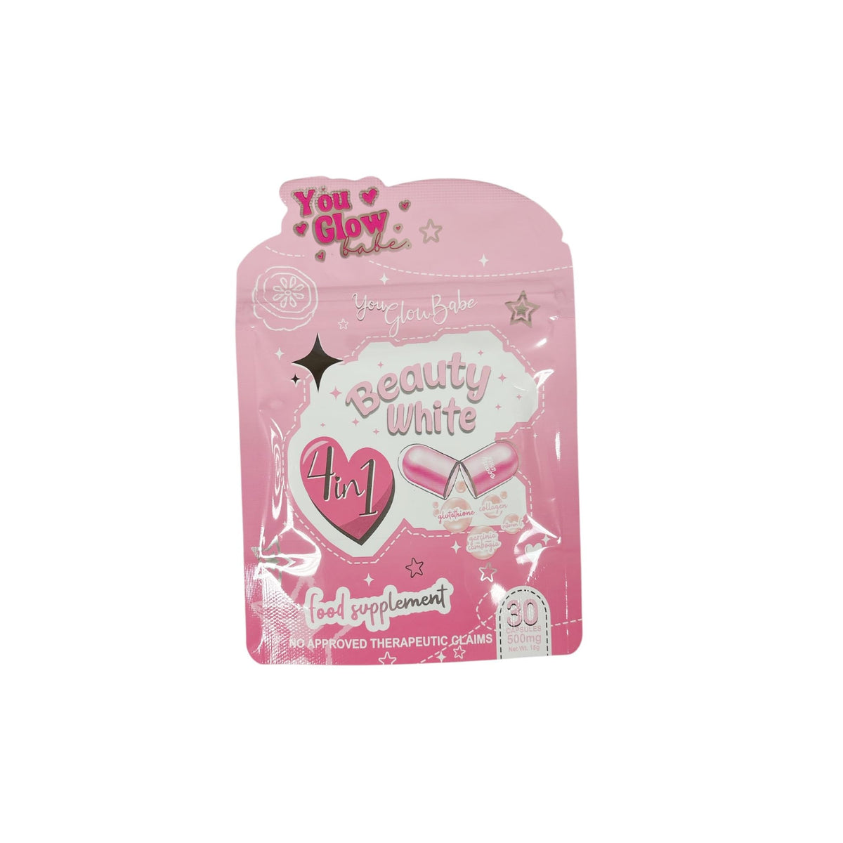 You Glow Babe Beauty White Glutathione Capsules front view