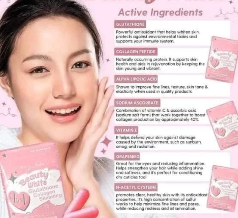 You Glow Babe Collagen Supplement back view with nutritional information