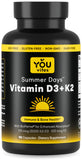 You Vites D3 + K2 Supplement 90 capsules front view