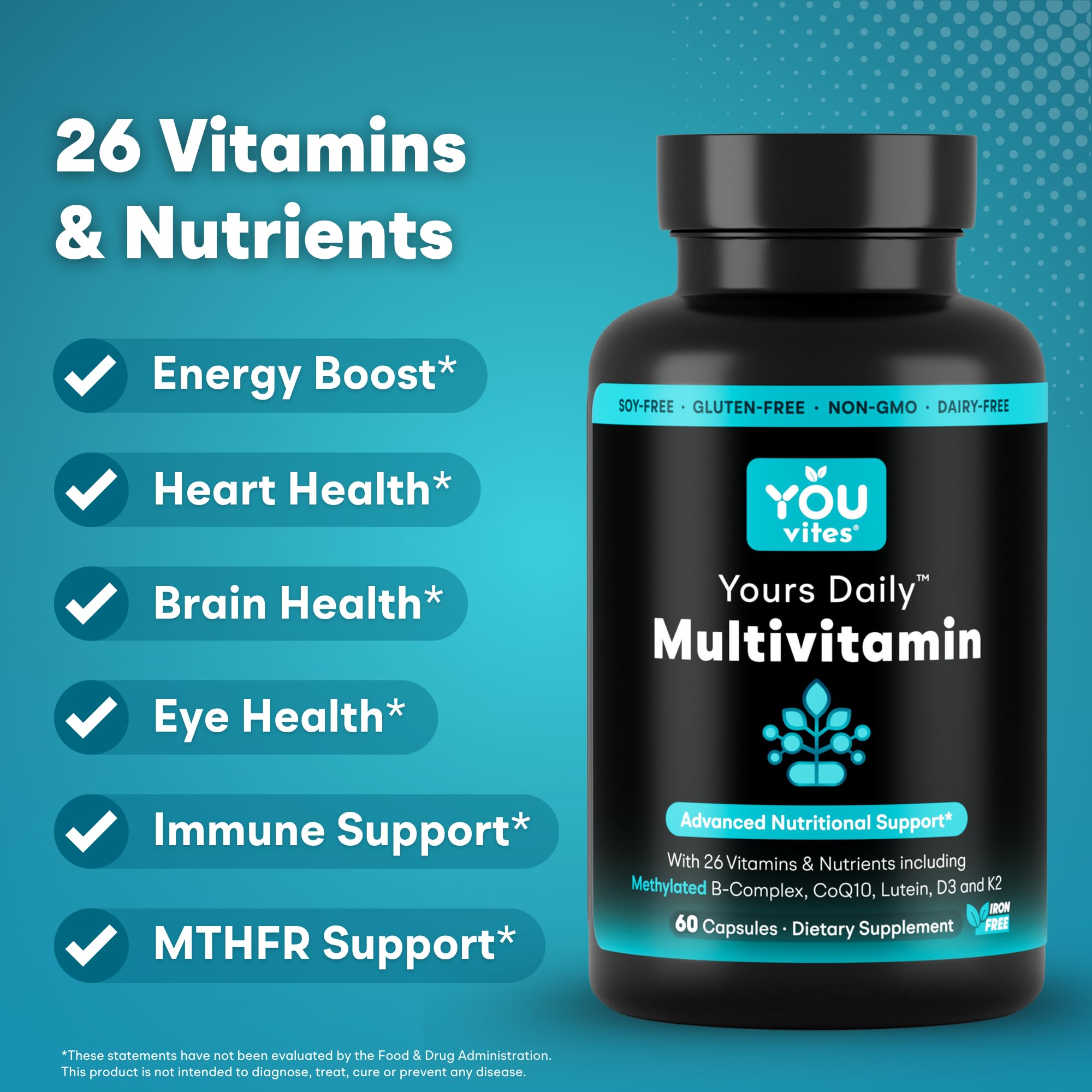 You Vites Methylated Multivitamin capsule close-up