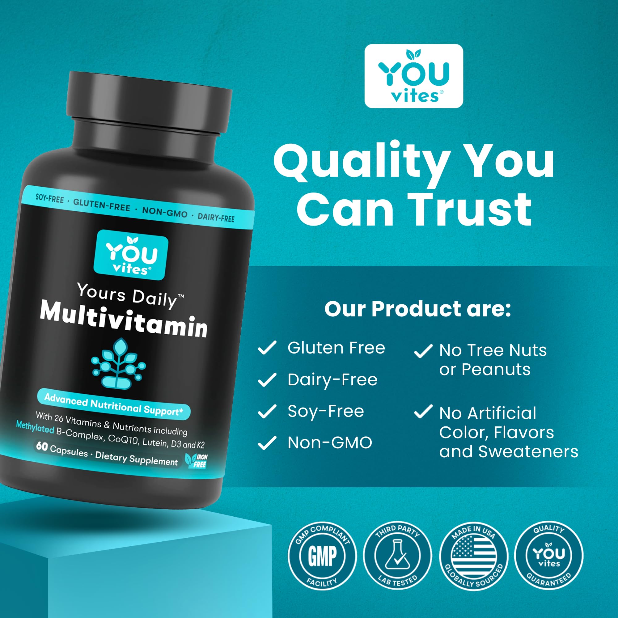 You Vites Methylated Multivitamin ingredients list