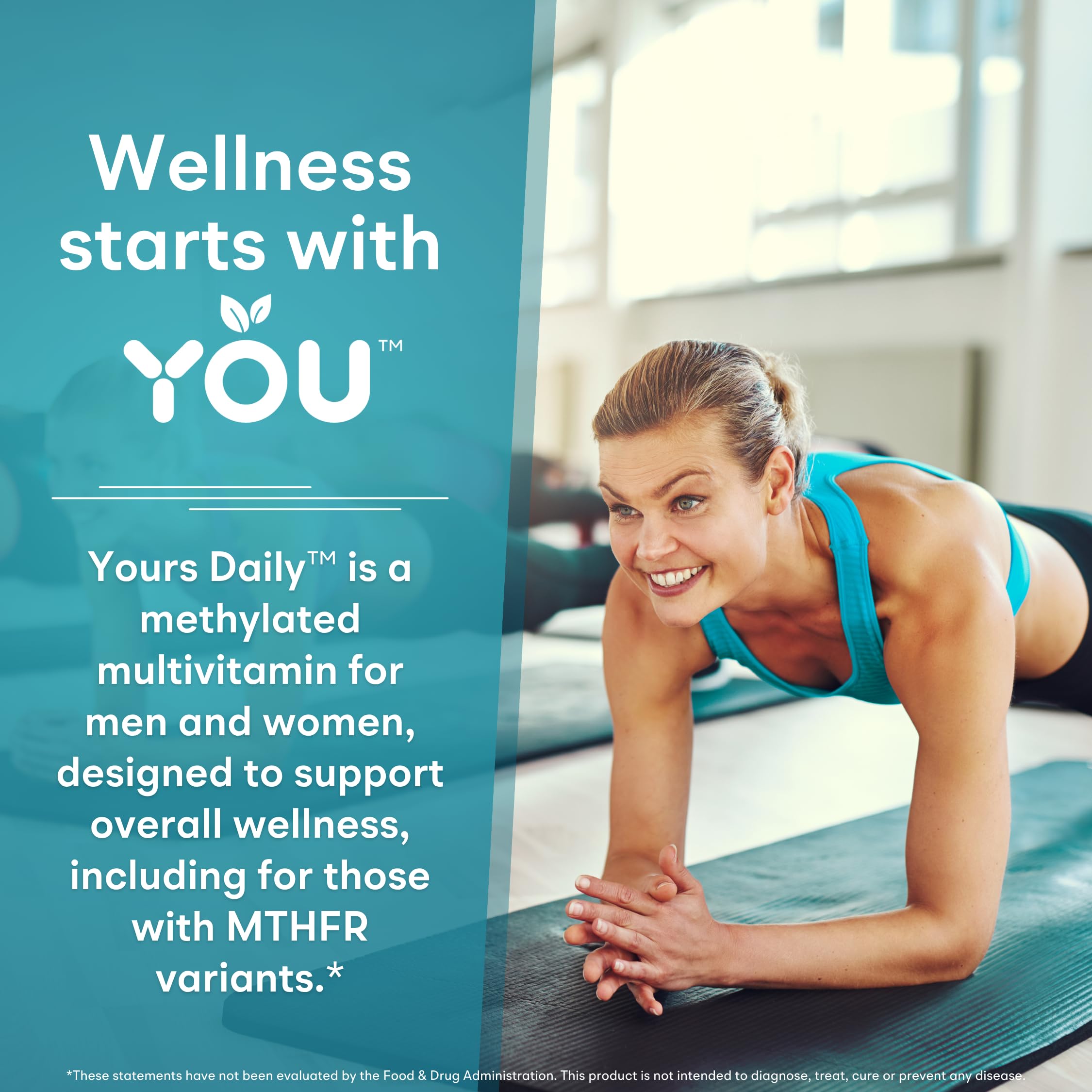 You Vites Methylated Multivitamin nutritional facts label