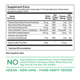 You+yours B Complex Powder for Kids nutritional information