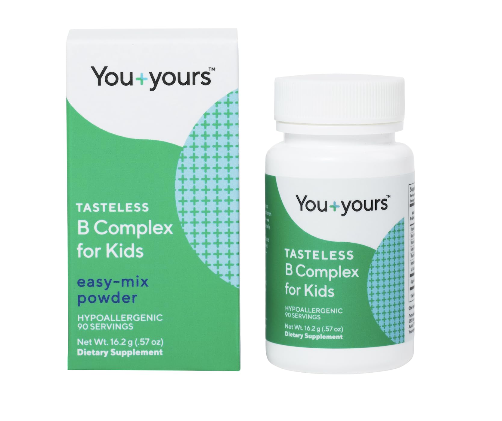 You+yours B Complex Powder for Kids packaging front view