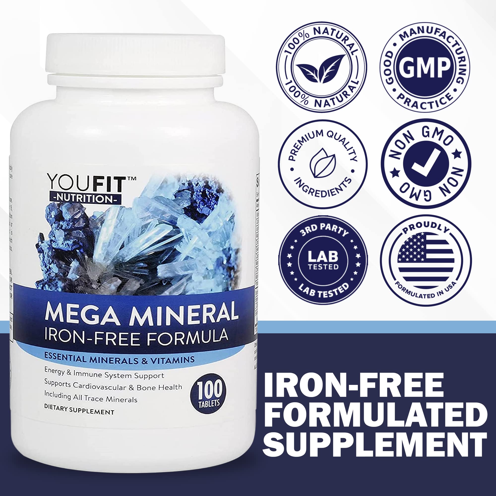 YouFit Nutrition Trace Minerals Supplement packaging details