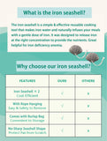 YOUIN Iron Seashell in burlap bag for storage