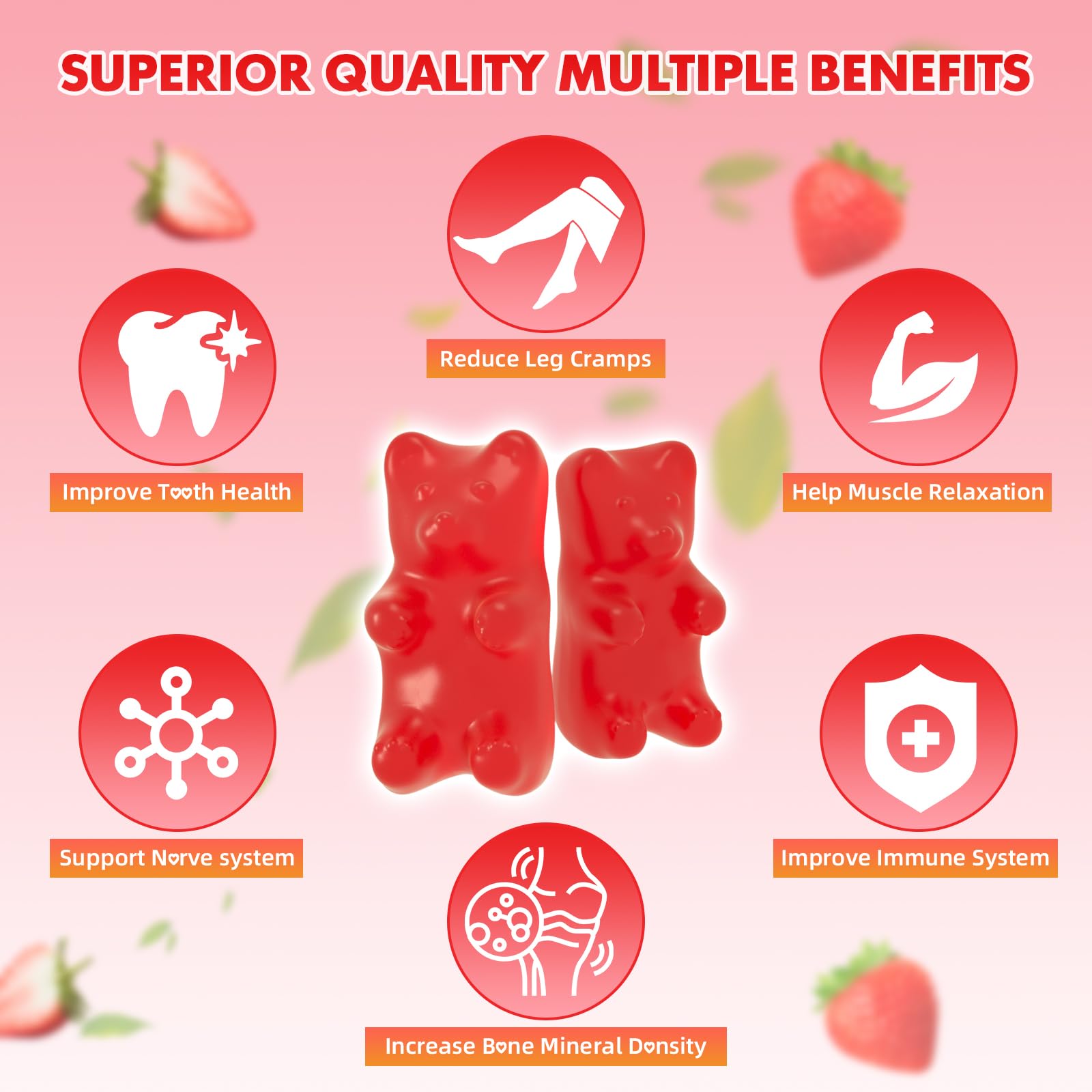 Youlikee Calcium Citrate Gummies 1200mg back view packaging