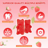 Youlikee Calcium Citrate Gummies 1200mg showing natural strawberry flavour