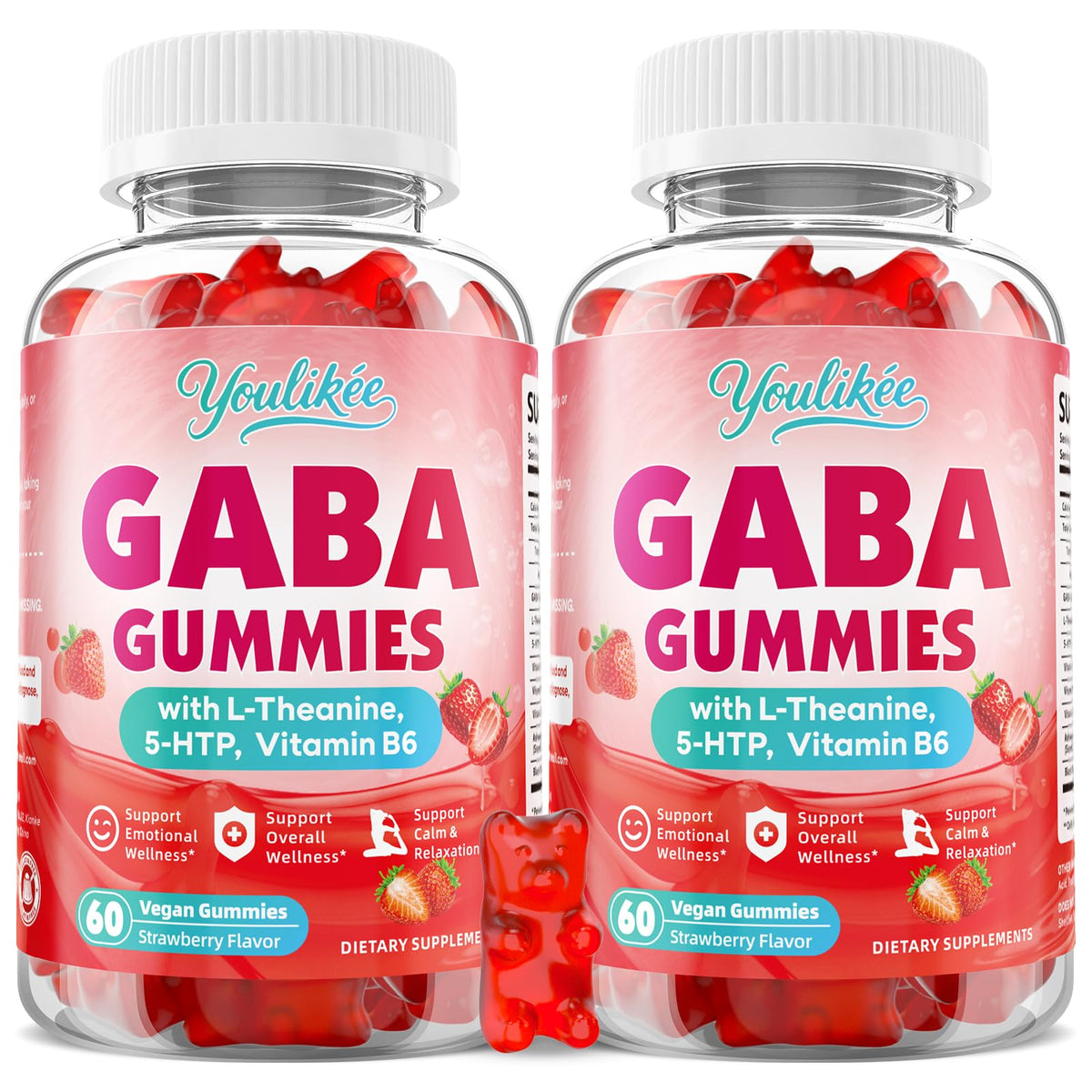 Youlikee GABA Gummies 120 Count front view packaging