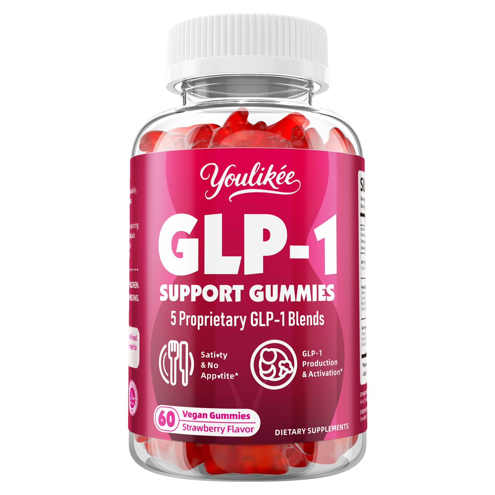 Youlikee GLP-1 Gummies in a bowl ready to eat