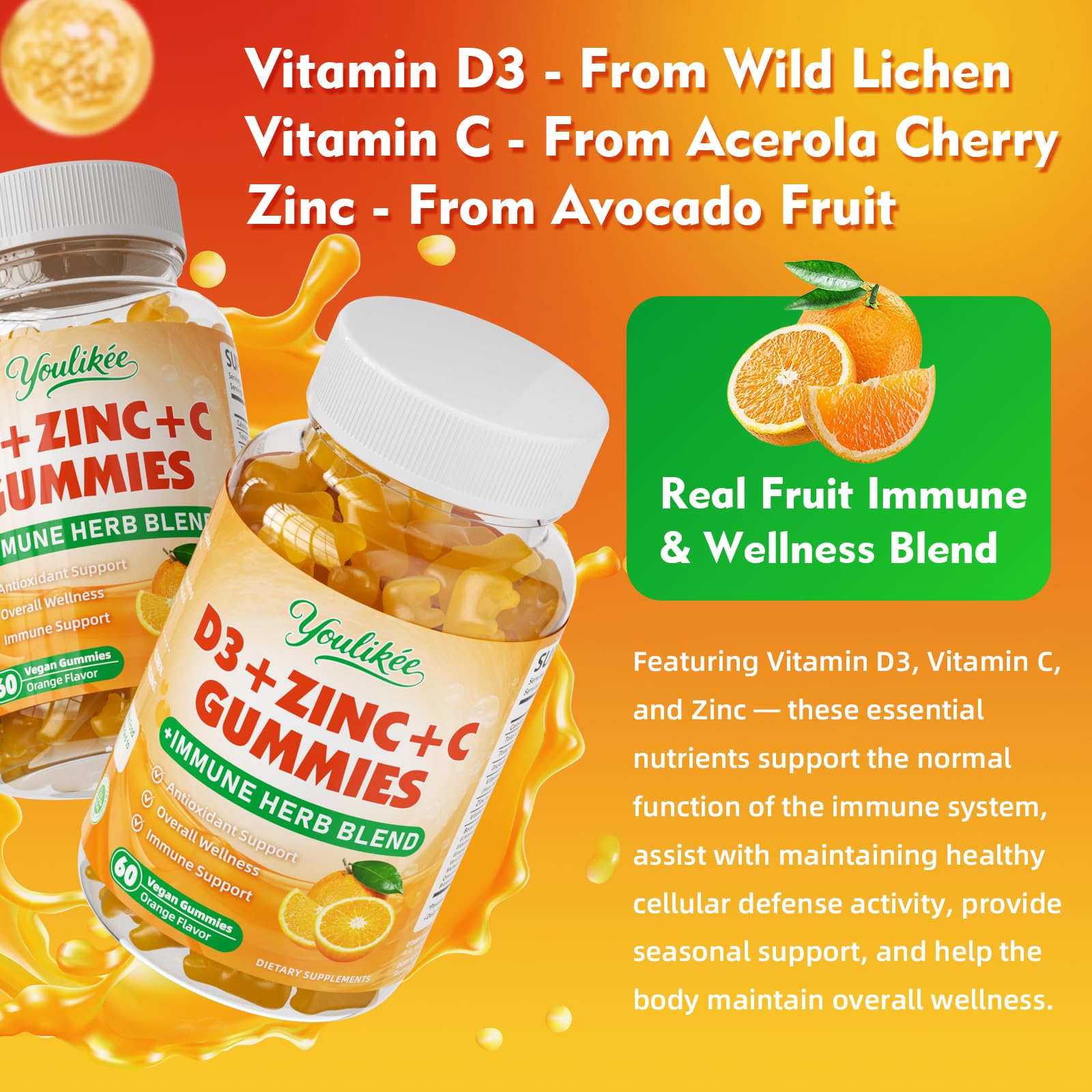 Youlikee Gummies in hand showing size