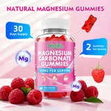 Youlikee Magnesium Gummies with fresh raspberries