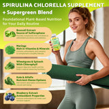 Youlikee Spirulina Chlorella Gummies with a measuring spoon