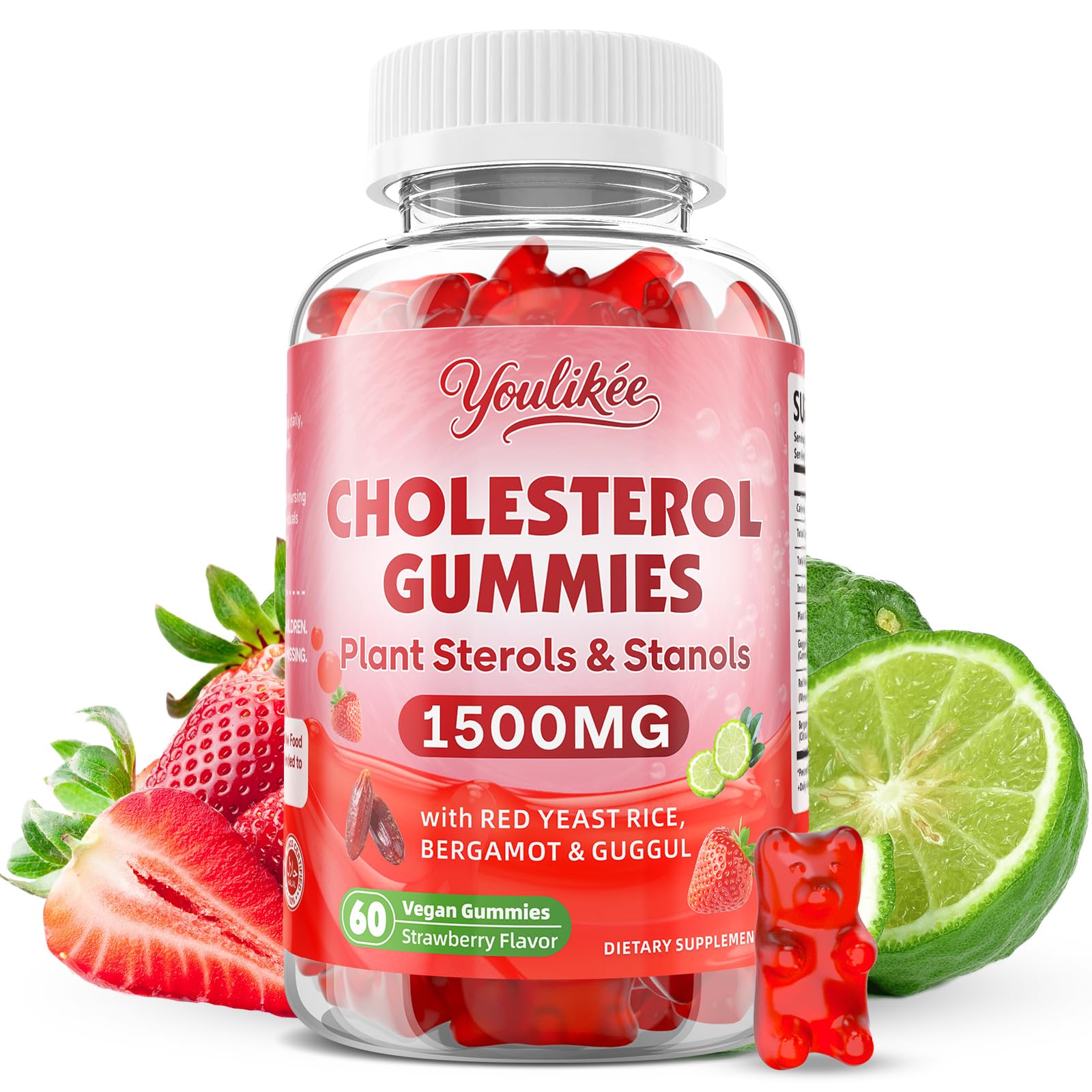 Youlikee Strawberry Gummies front view with packaging