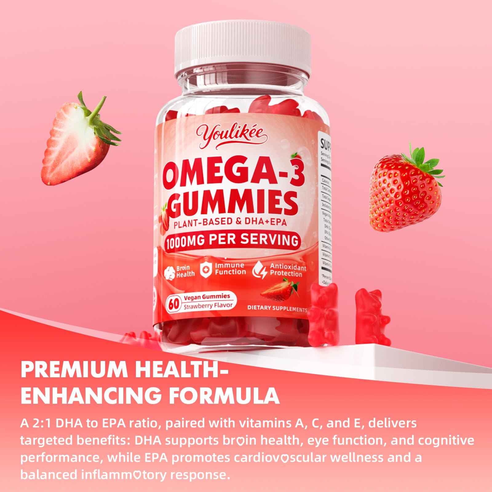 Youlikee Vegan Omega 3 Gummies ingredients list