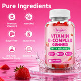 Youlikee Vitamin B-Complex Gummies back view showing ingredients