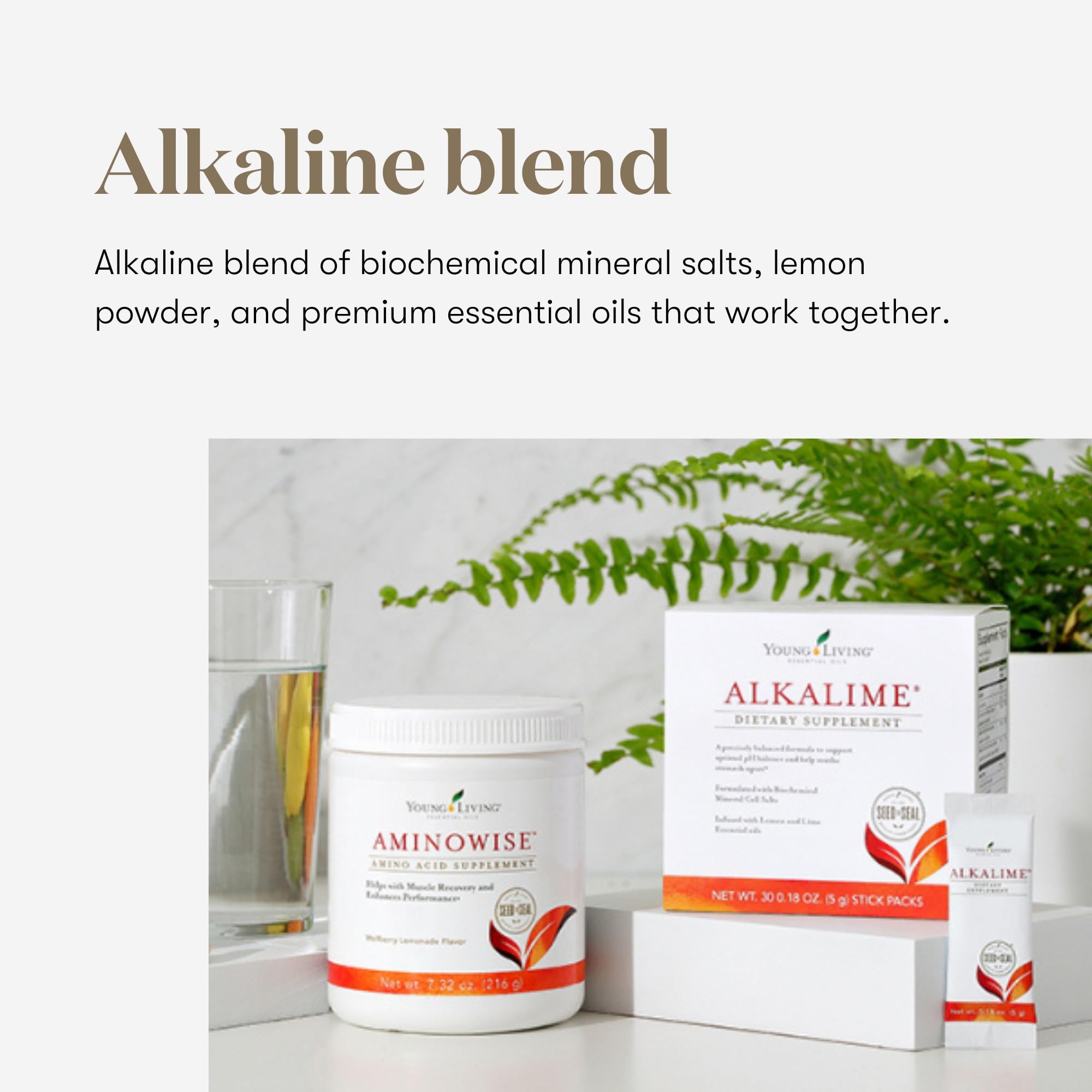 Young Living AlkaLime® Blend Supplement in a lifestyle setting