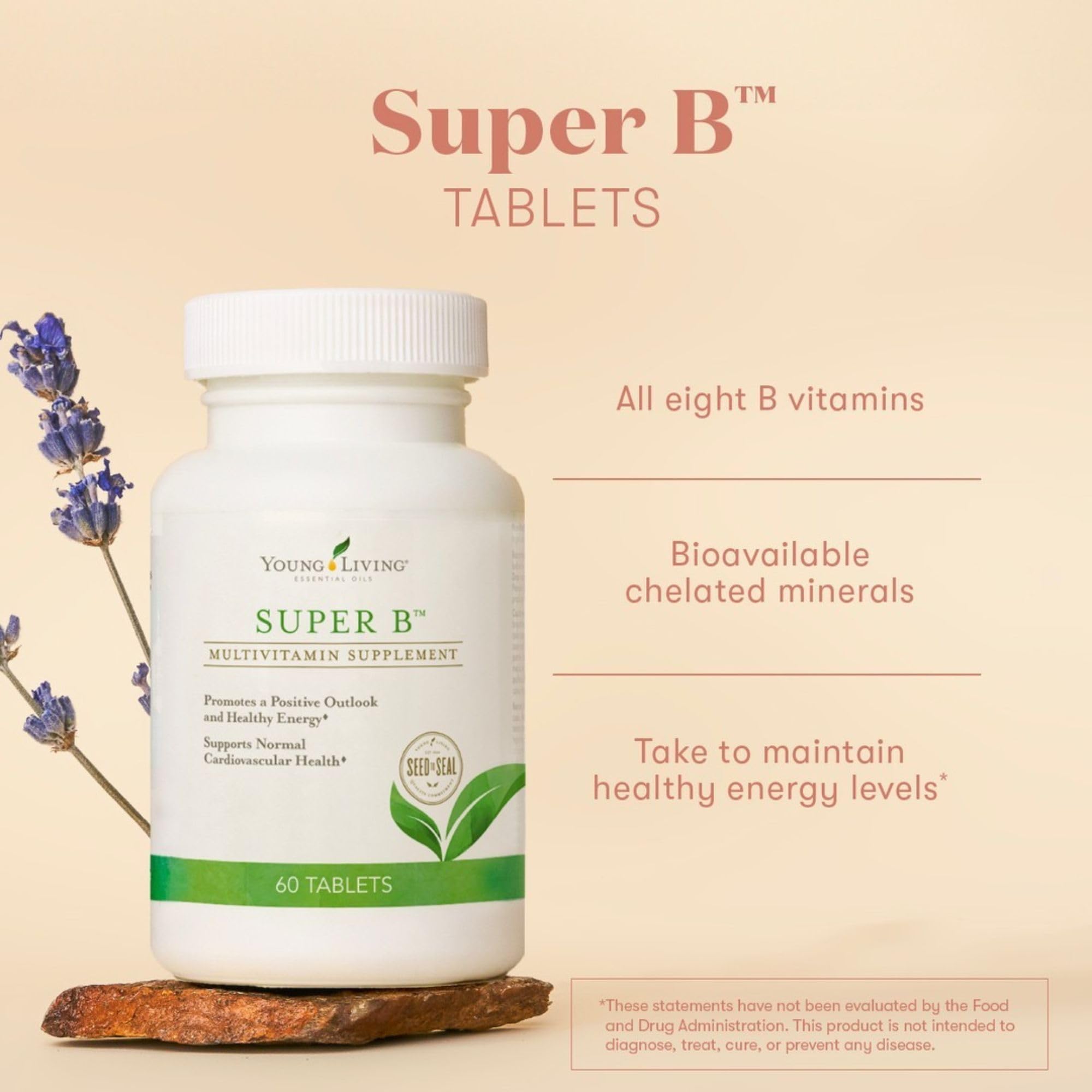 Young Living Super B Multivitamin Supplement capsules close-up
