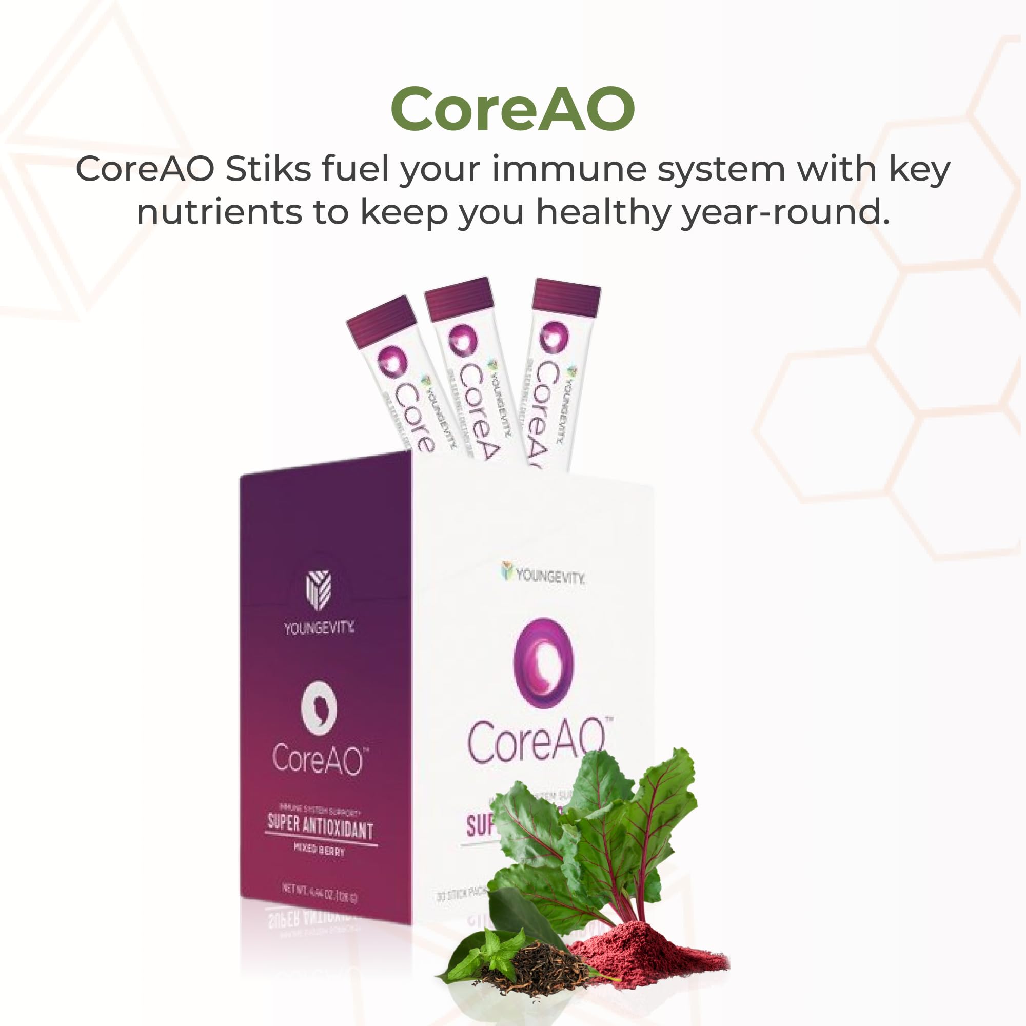 Youngevity Berry Flavoured Antioxidant Supplement stick packs