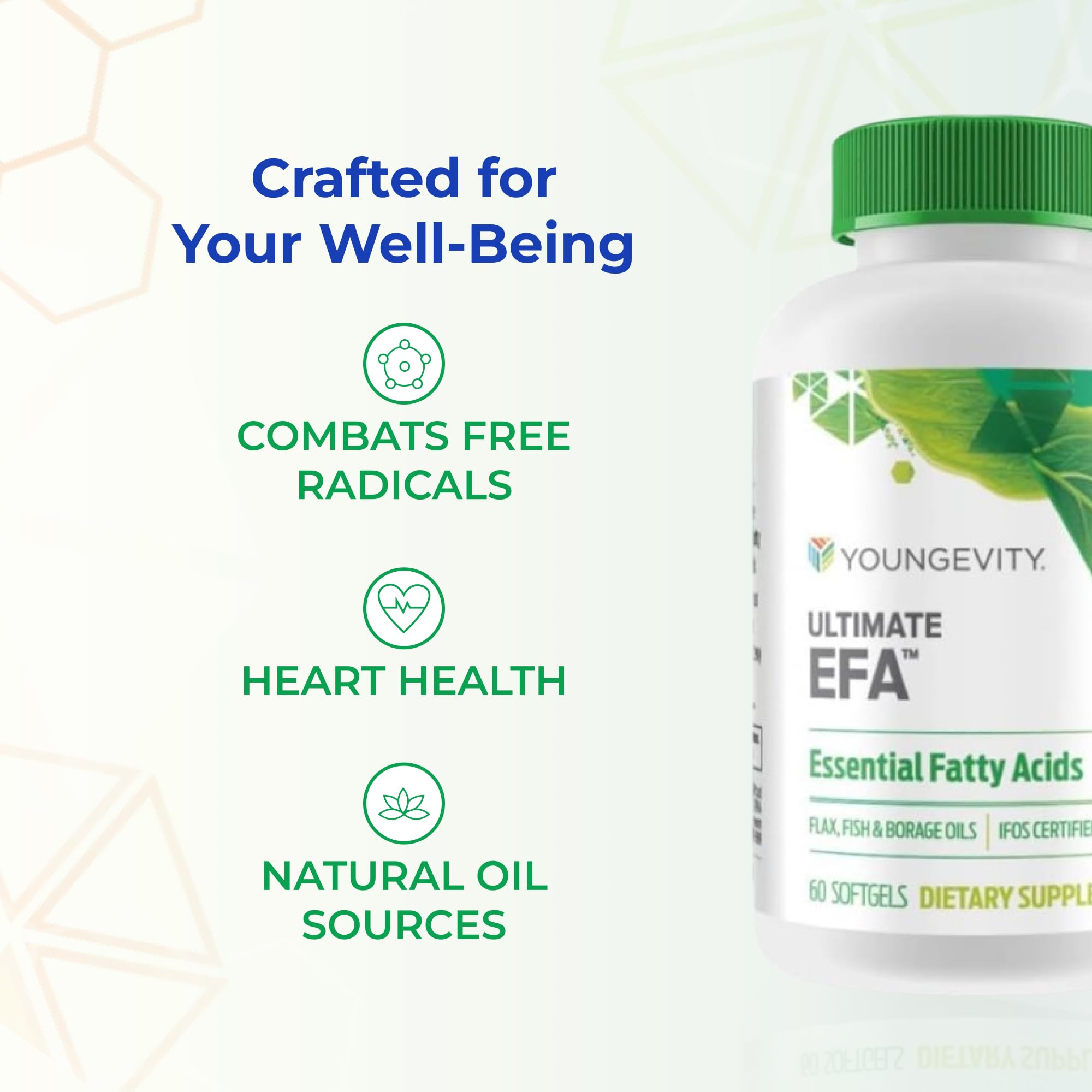 Youngevity Complete Omega Formula 85g with a measuring spoon