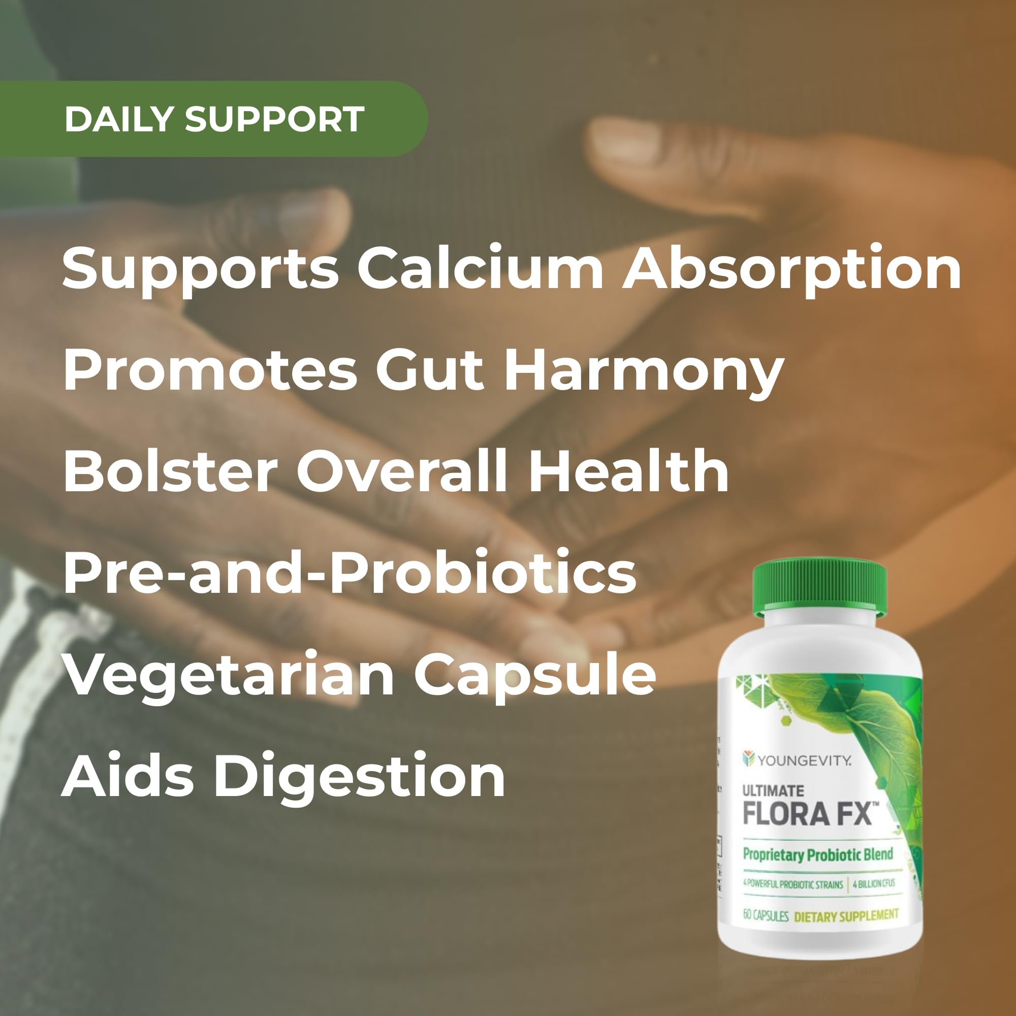 Youngevity Flora FX Probiotic Prebiotic Supplement packaging