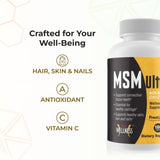 Youngevity MSM ULTRA supplement with a glass of water