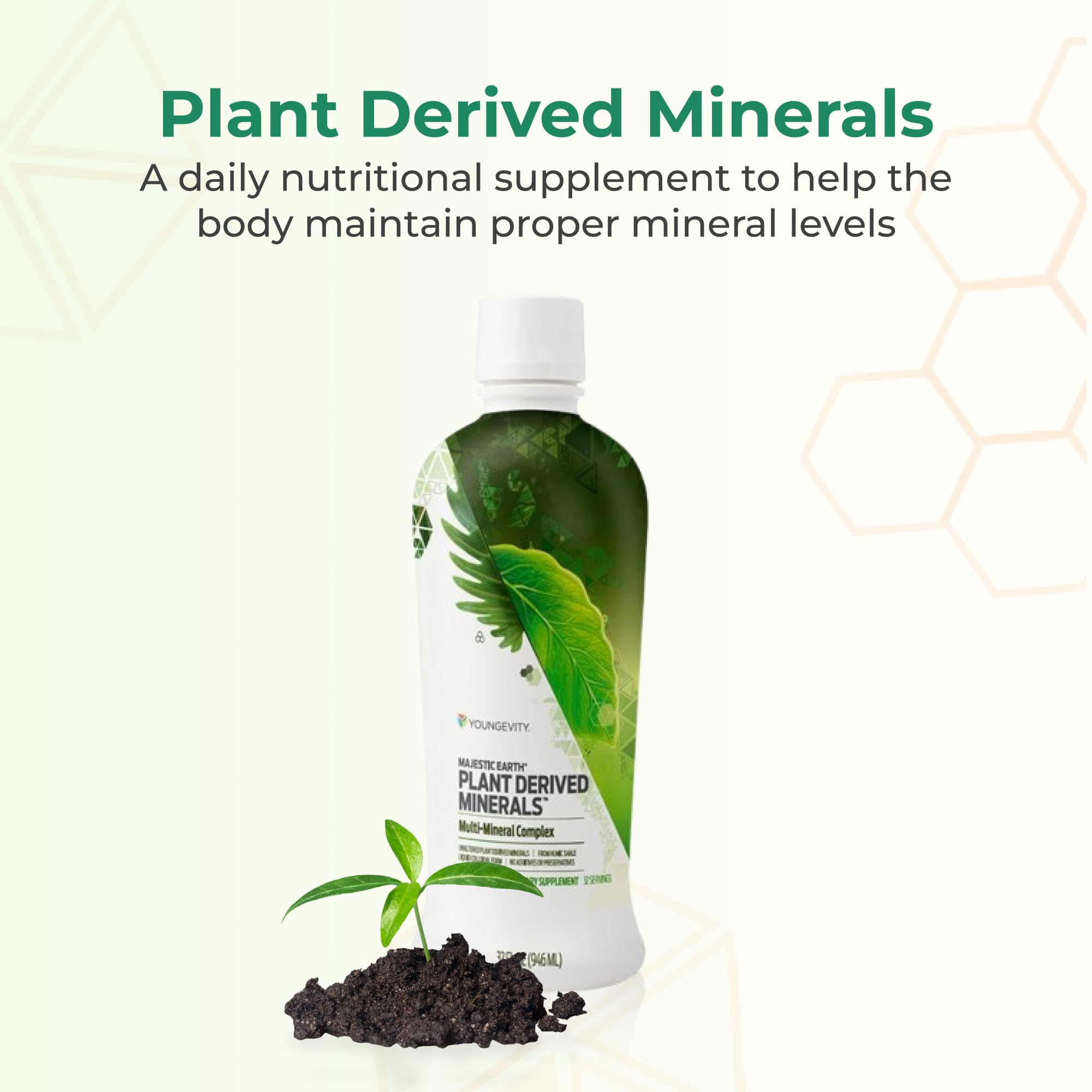 Youngevity Multiminerals 907g back view with ingredient list