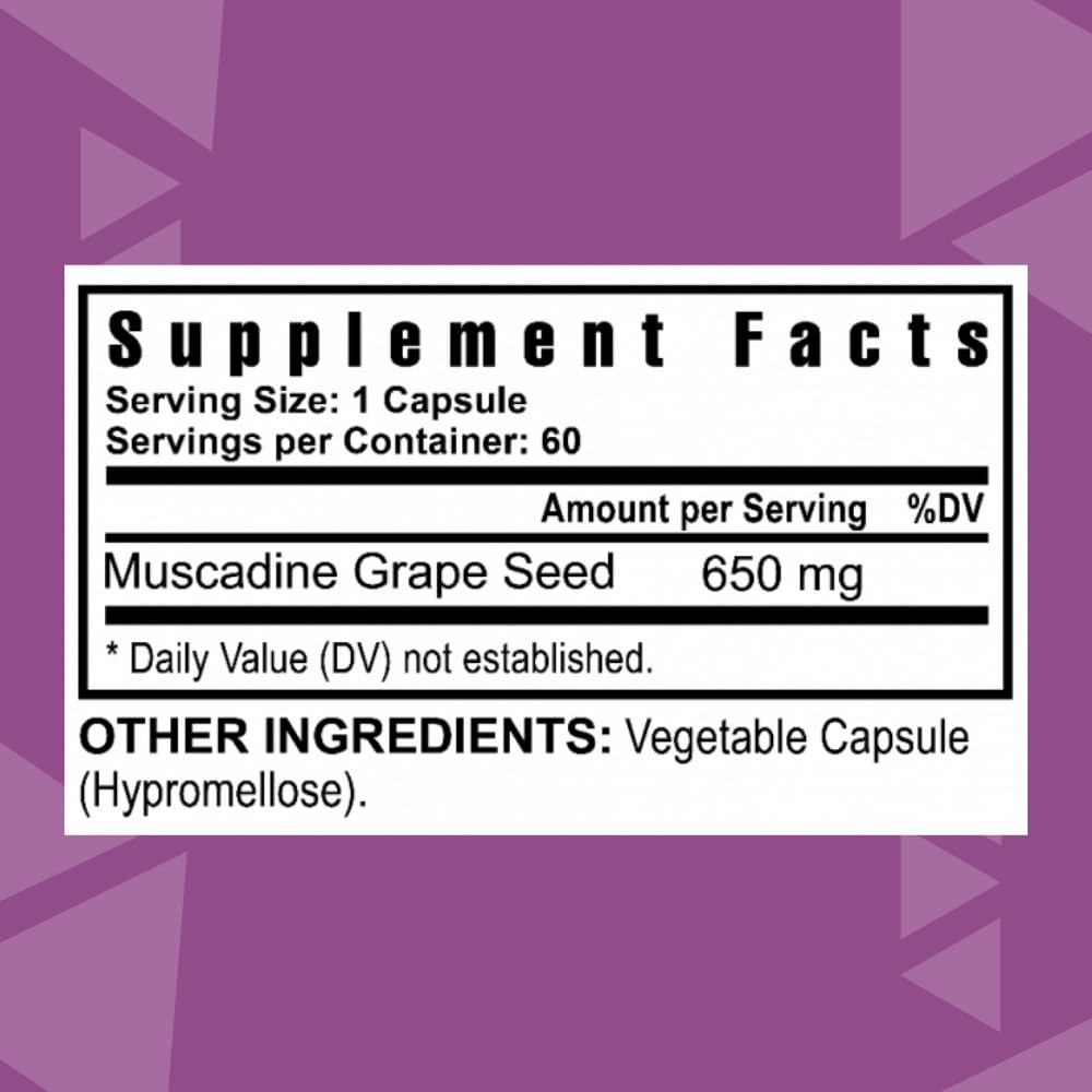 Youngevity Muscadine Grape Seed Extract 39g back view