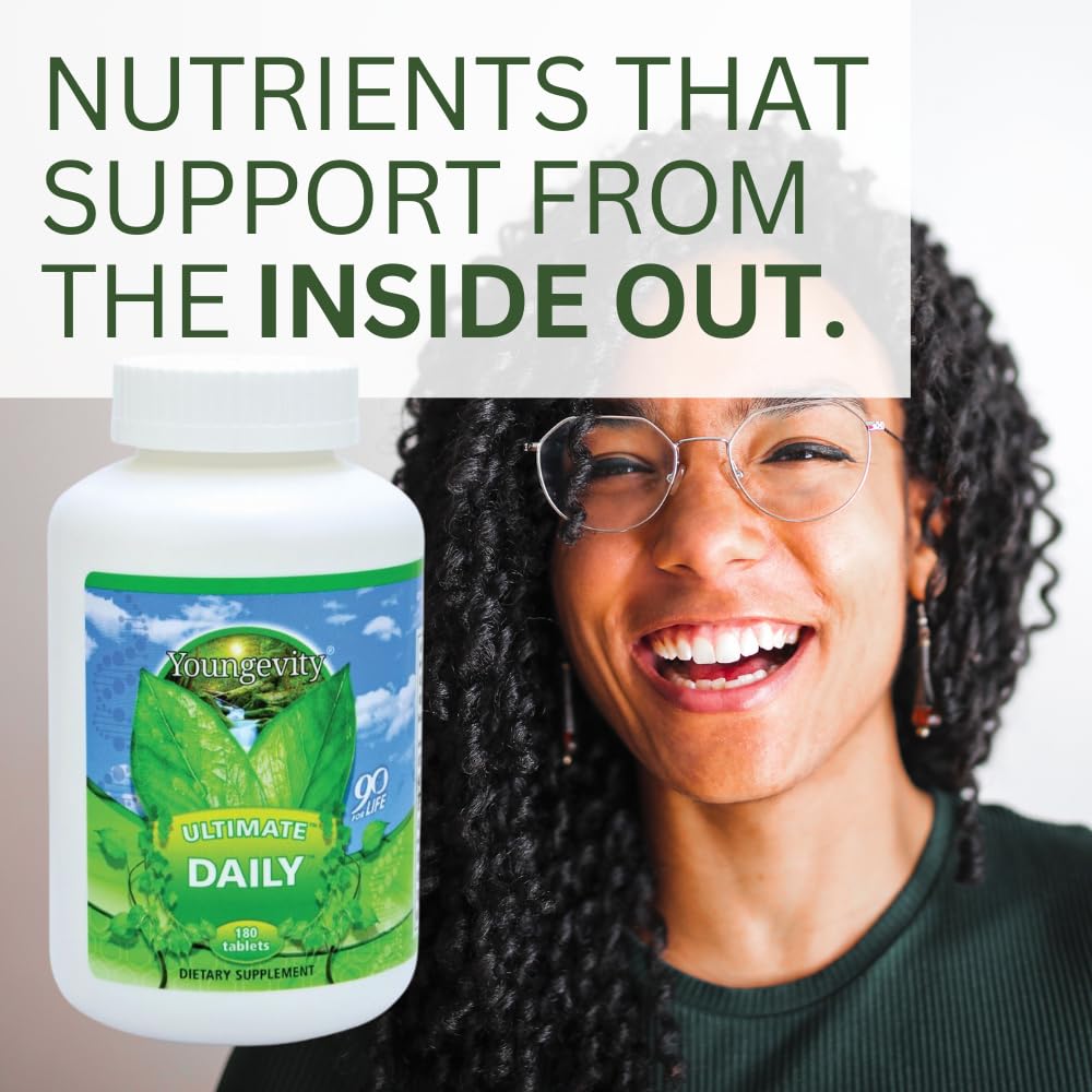 Youngevity Ultimate Daily Tablets opened bottle with tablets visible