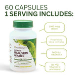 Youngevity Ultimate Hair, Skin, and Nails Supplement capsule close-up