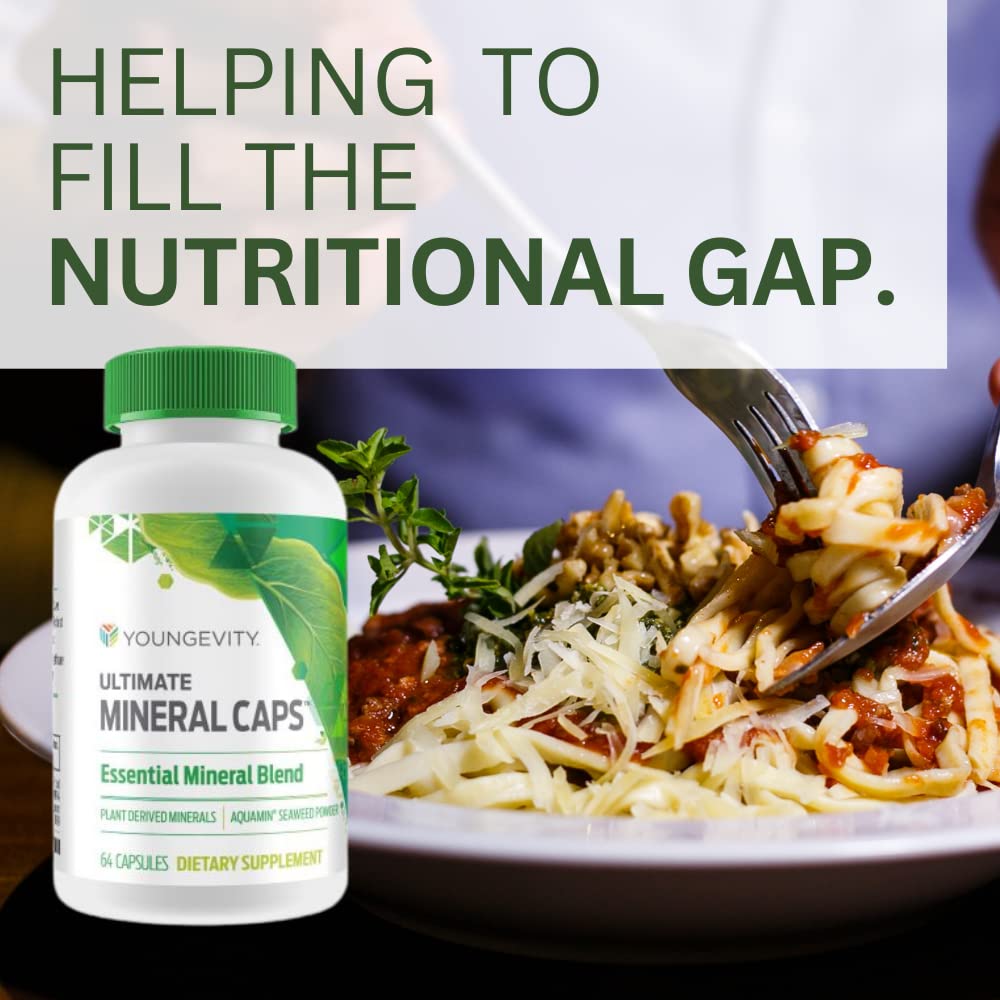 Youngevity Ultimate Mineral Caps lifestyle scene on kitchen counter