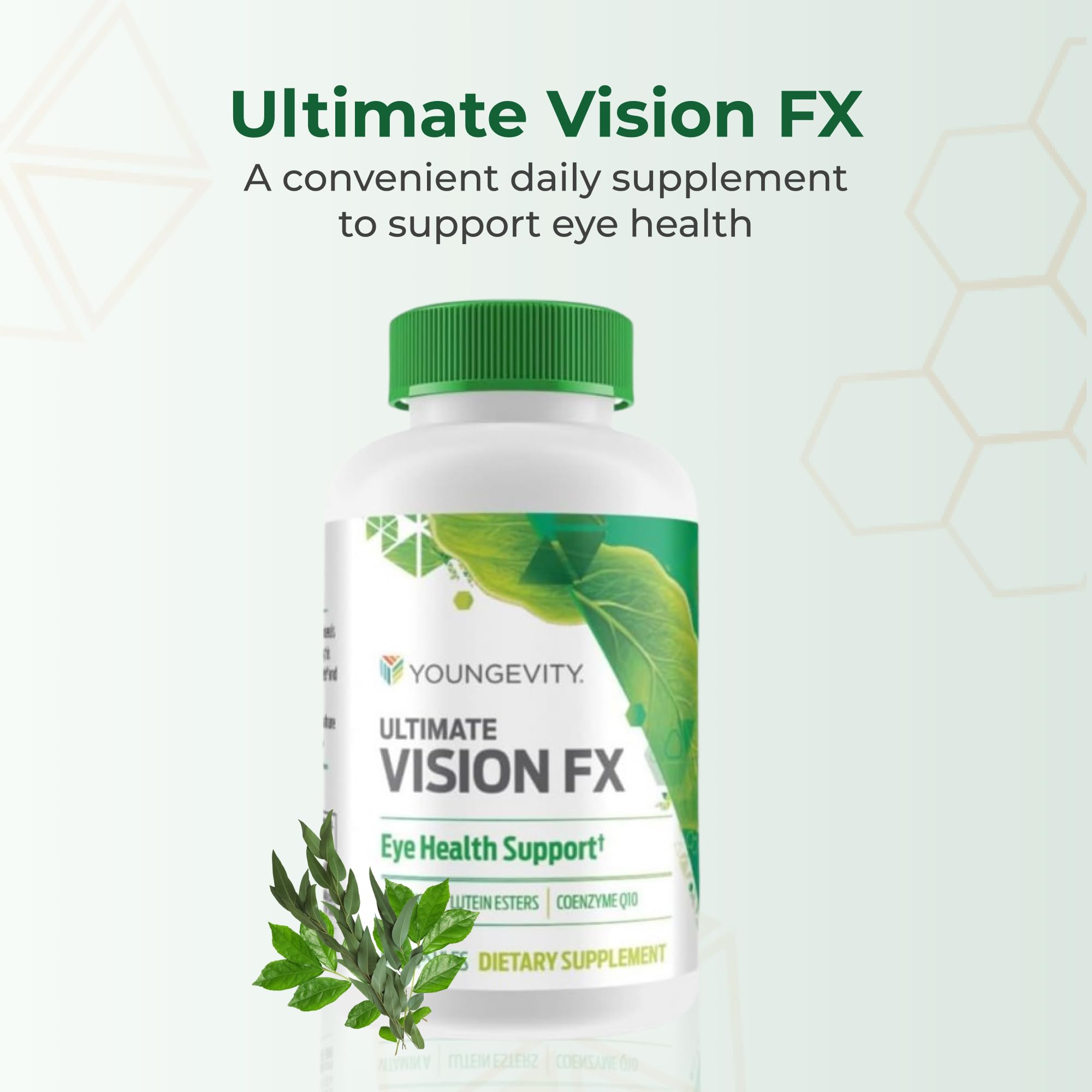 Youngevity Ultimate Vision FX side view showing ingredients