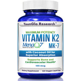 YounGlo Research Vitamin K2 MK-7 capsules bottle front view