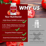 Your Nutritionist Lycopene Supplement 500MG on a wooden table