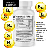 Youth & Tonic B-Complex Vitamins bottle with background
