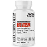 Youth & Tonic Hawthorn Supplement 60 capsules front view