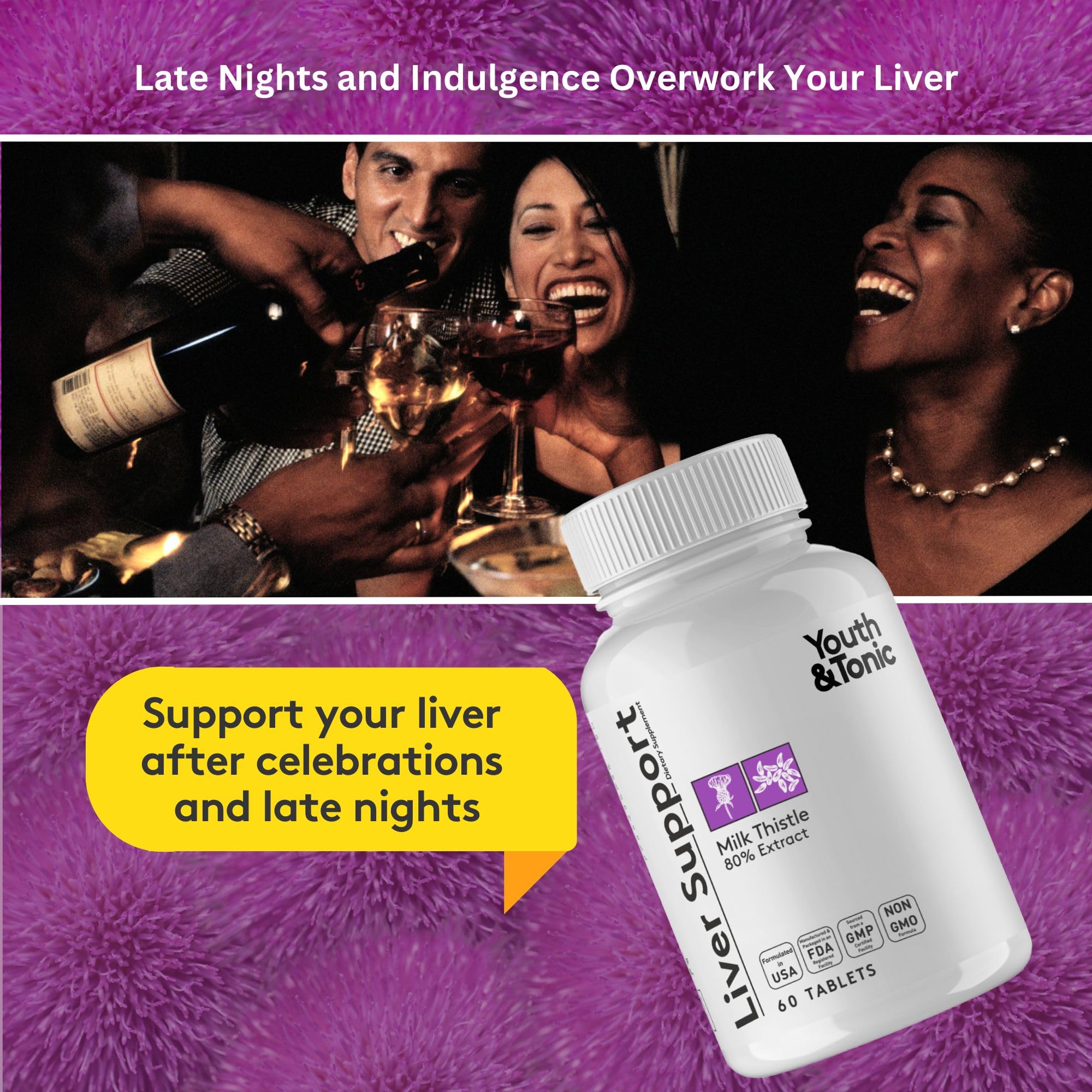 Youth & Tonic Milk Thistle Supplement ingredients list