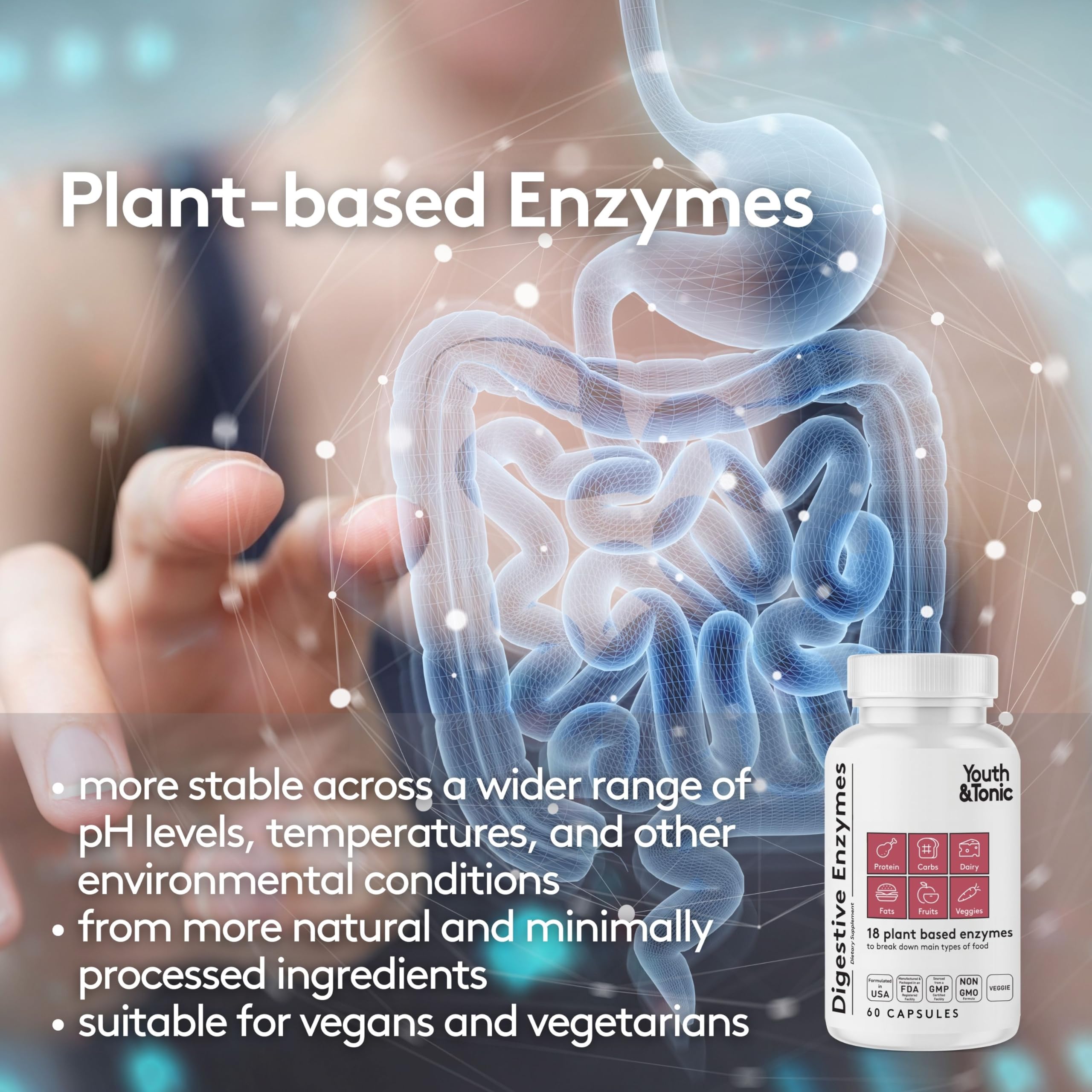 Youth & Tonic Multi-Enzymes capsule close-up