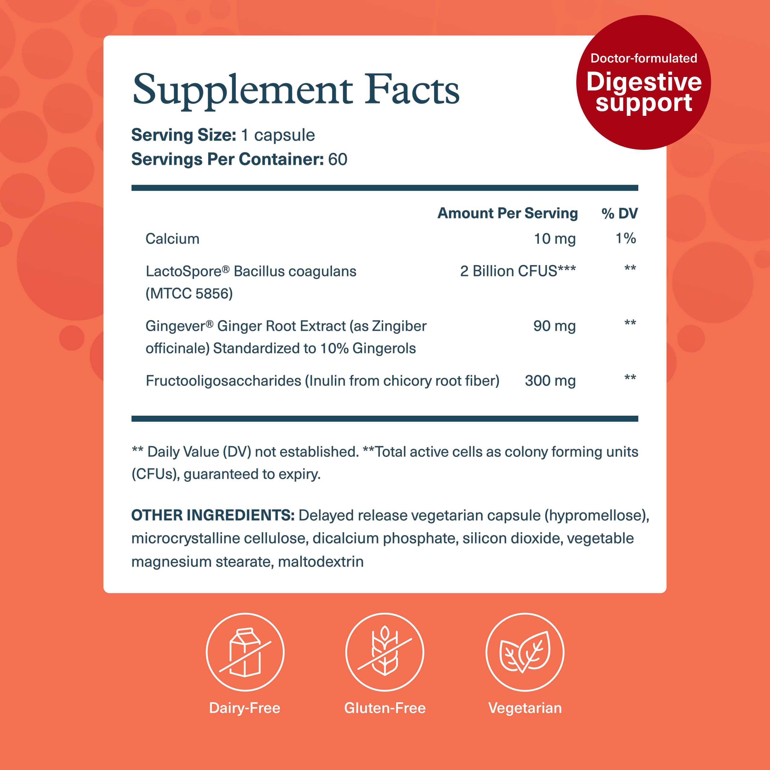Youtheory 2X Action Probiotic 90 capsules side view