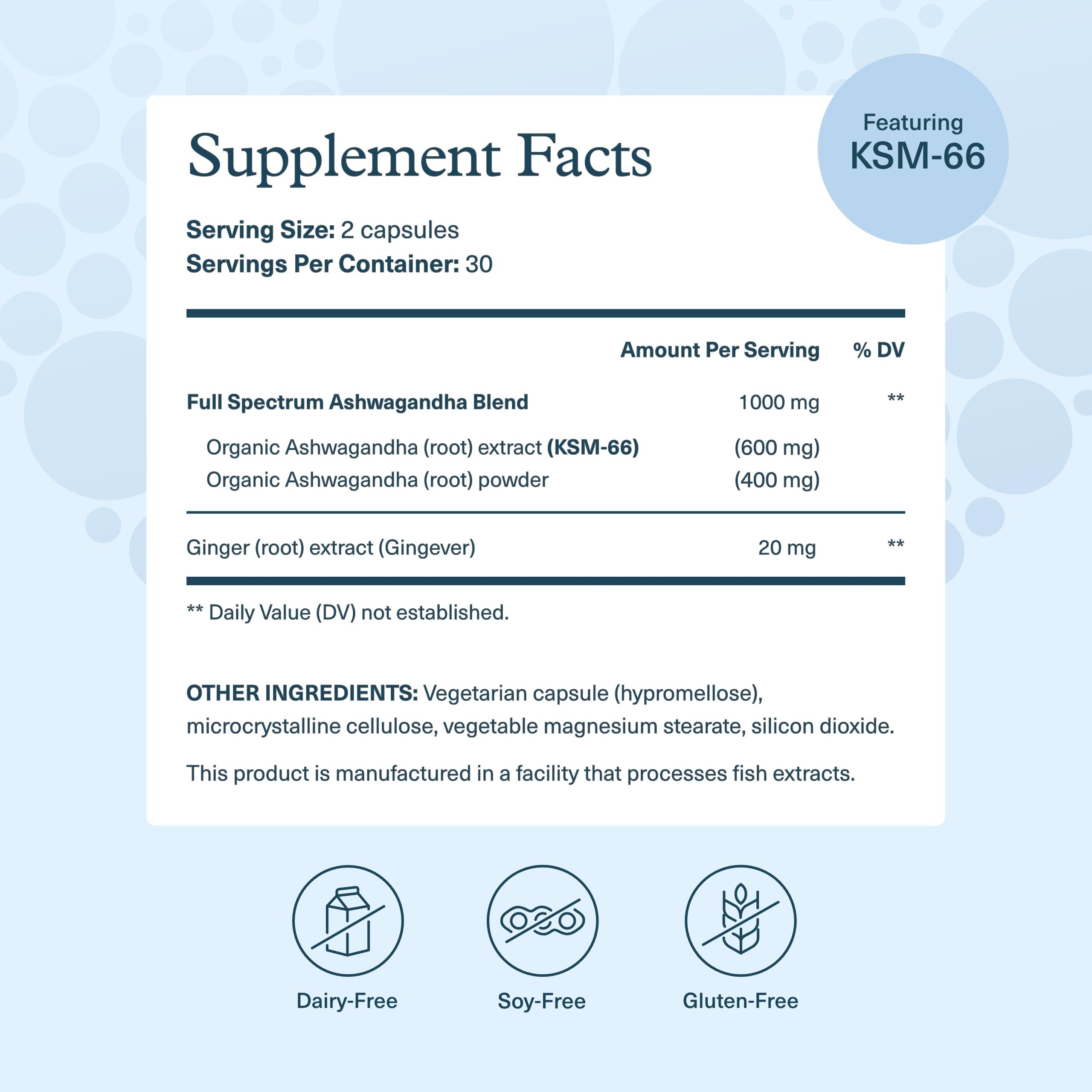 Youtheory Ashwagandha capsules in a clear capsule