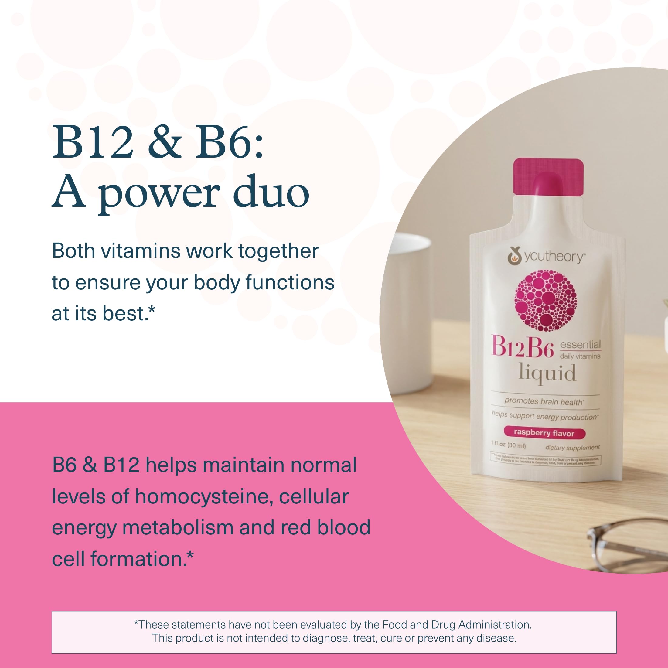Youtheory B12 B6 Daily Vitamins in a lifestyle setting