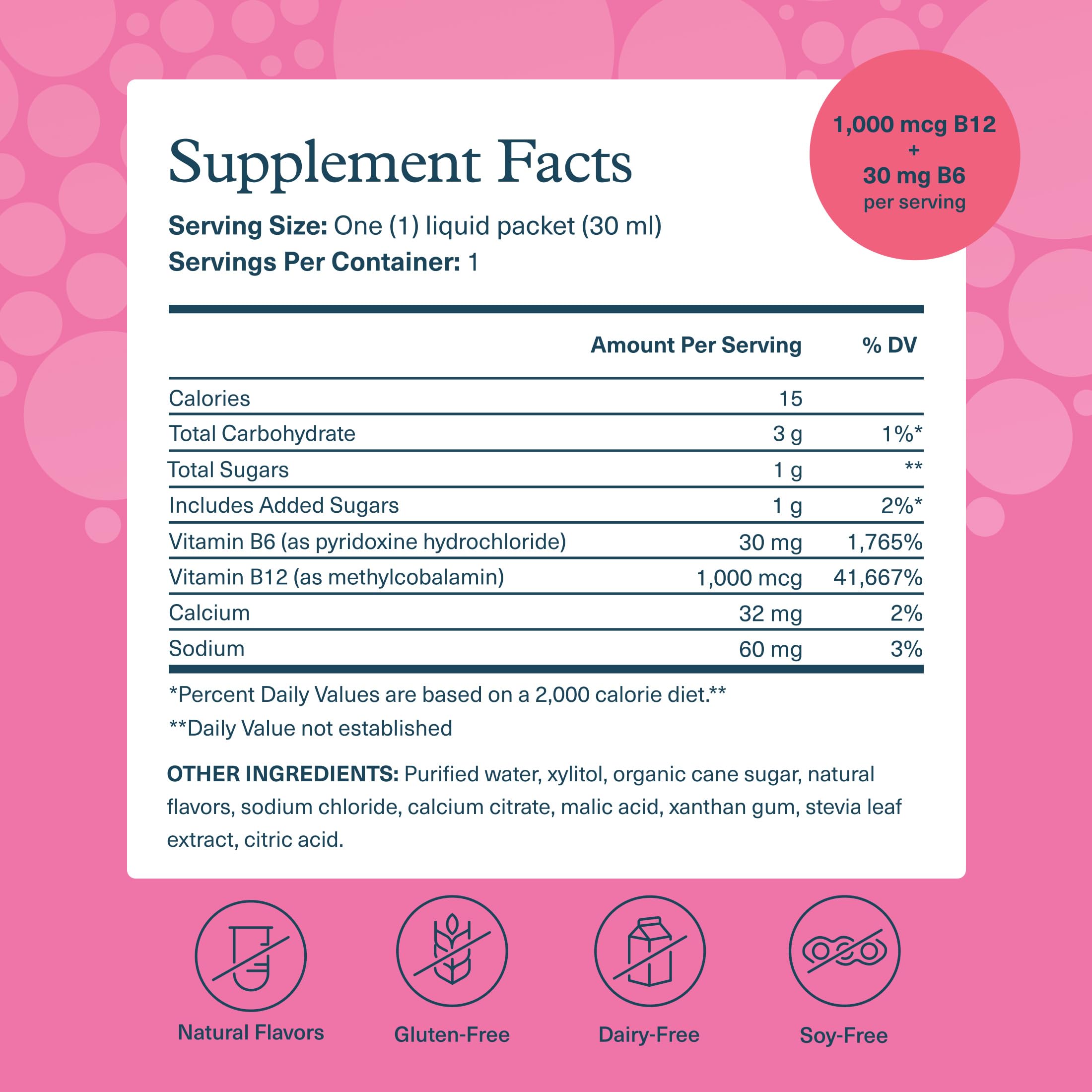 Youtheory B12 B6 Daily Vitamins side view showing capsule details