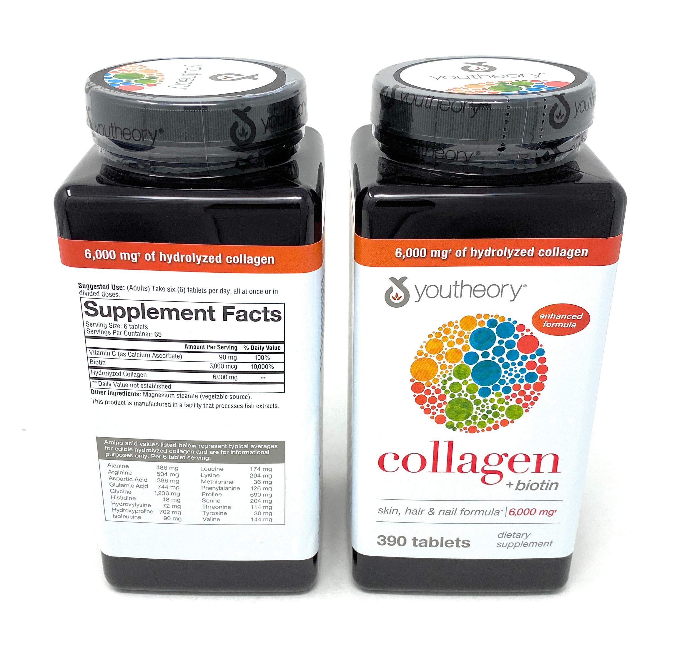 Youtheory Collagen Advanced Formula 6000mg with Vitamin C and Biotin