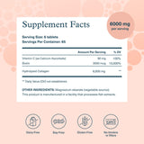 Youtheory Collagen Peptides Supplement 6000mg back view