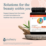 Youtheory Collagen Supplement with a glass of water