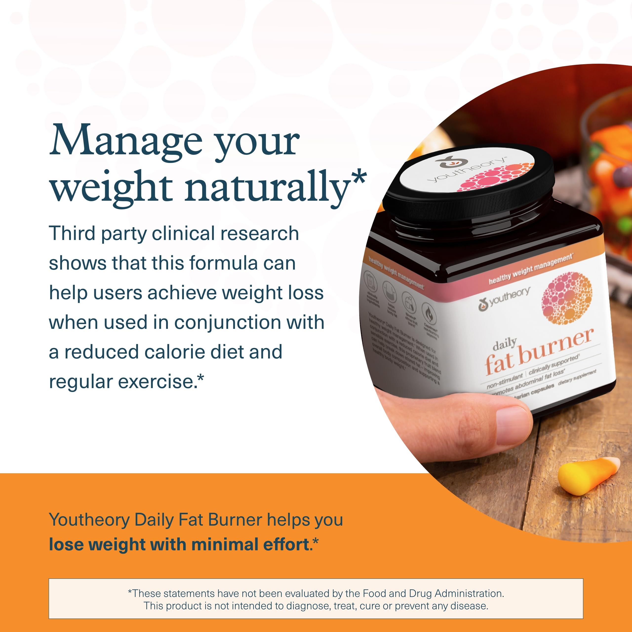 Youtheory Daily Fat Burner 450mg Sinetrol Citrus Blend side view